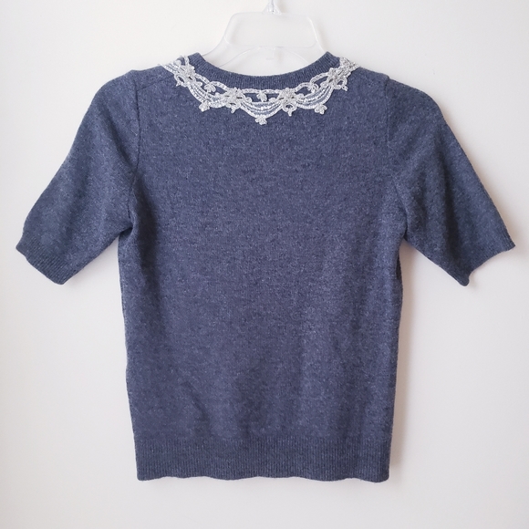 Cashmere Boutique Gray Crewneck Sweater - Picture 7 of 13